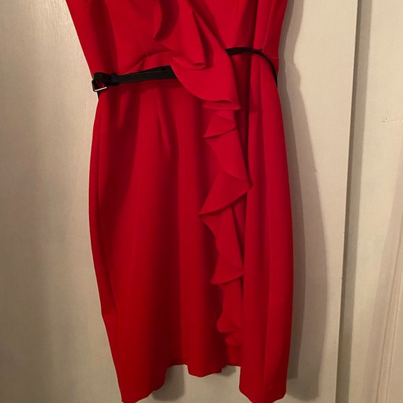 Studio I Red Fully Lined Cocktail Dress Size 10 NWOT - Picture 5 of 8